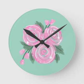 Roses Wall Clock Rund Klocka
