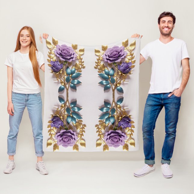 Rosesymbol, Lavendersymbol Fleecefilt (På plats)