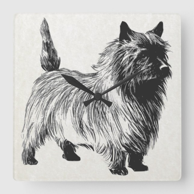 röseterrier fyrkantig klocka (Framsida)