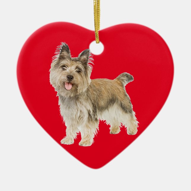RöseTerrier Julgransprydnad Keramik (Framsidan)