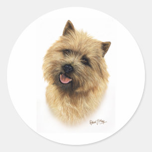 RöseTerrier Runt Klistermärke