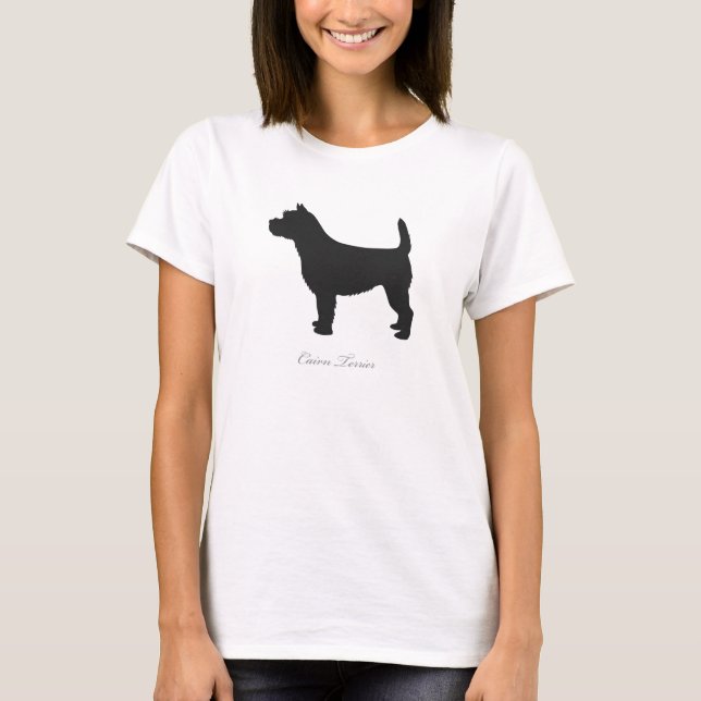 RöseTerrierT-tröja (den svart silhouetten) Tee Shirt (Framsida)