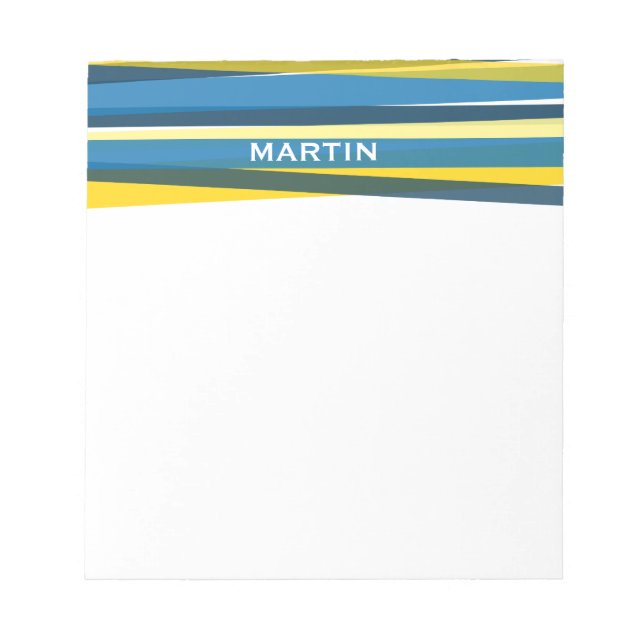 Rosett band - Blå och Gult Anteckningsblock (Framsida)