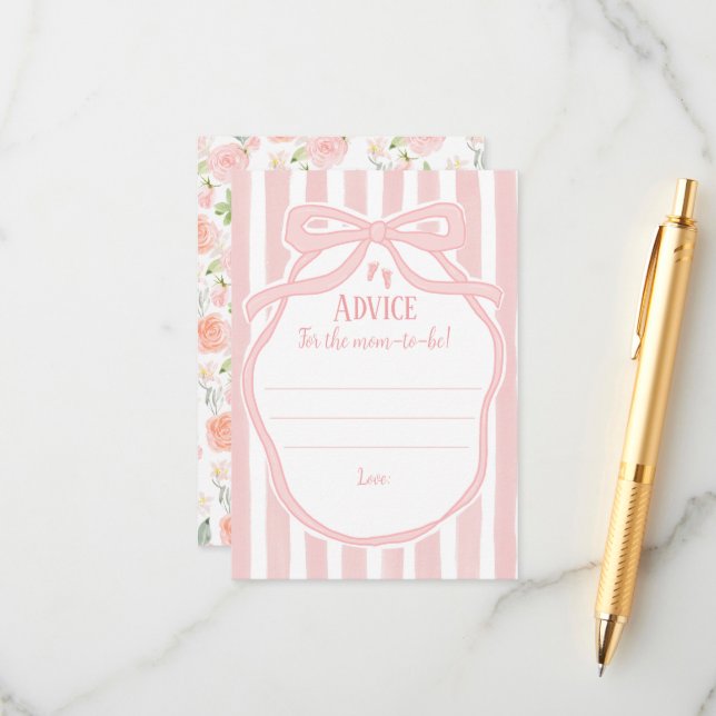 Rosett band Bows & Toes Baby Shower Adapter för Ma Tilläggskort (Fram/Back In Situ)