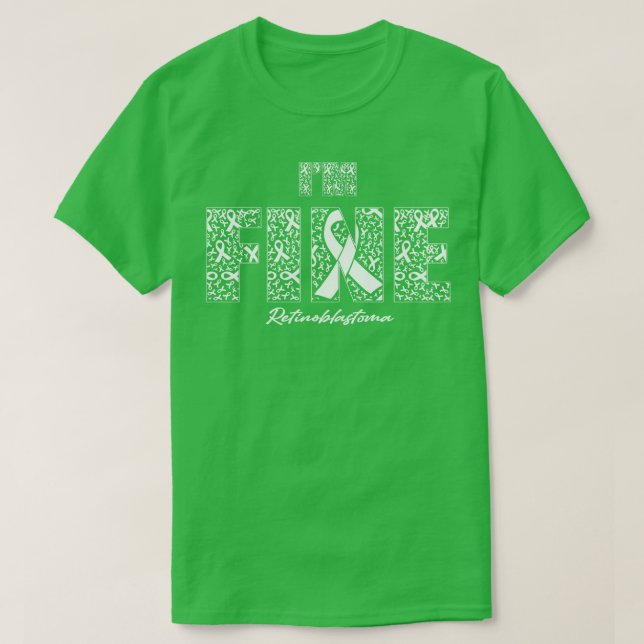 Rosett band för medvetandegörande av retinoblastom t shirt (Design framsida)