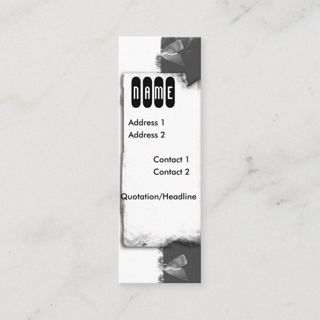 rosett band och snöre mini visitkort (Framsida)