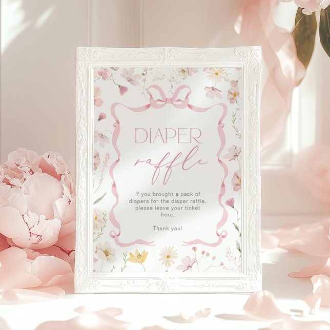 Rosett Blöja lotteri Wildflower Barnkalas Poster (Skapare uppladdad)
