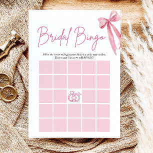 Rosett Hon Knyter Knuten Bröllopsfest Bingo spel Inbjudningar