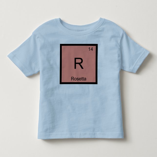 Rosetta Namn Kemi Element Periodiska Systemet T-shirt (Framsida)