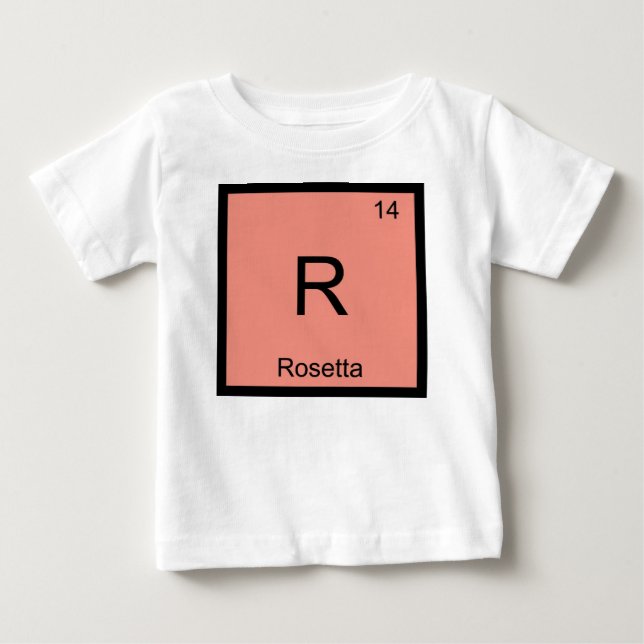 Rosetta Namn Kemi Element Periodiska Systemet T-shirt (Framsida)
