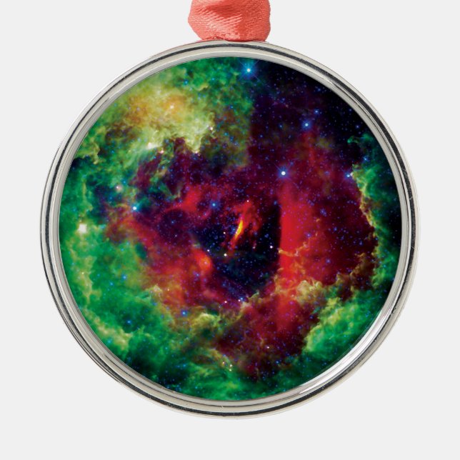 Rosetta-nebulosan NASA rymdfoto Julgransprydnad Metall (Framsidan)