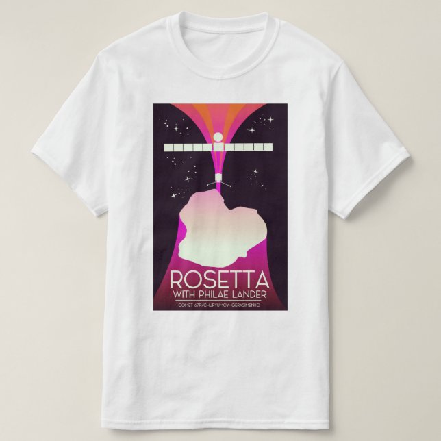 Rosetta & Philae Landare Rymdkonst. T Shirt (Design framsida)