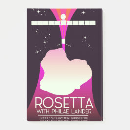 Rosetta & Philae Lander Space Art. Post-it Block
