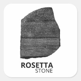 Rosetta Stone: Ancient Egypt Hieroglyph Language Fyrkantigt Klistermärke