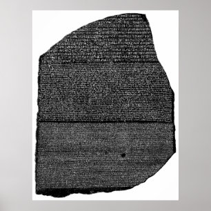 Rosetta Stone Egyptian Granodiorite Stele Poster