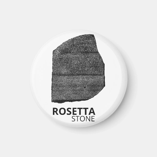 Rosetta Stone: Hieroglyfer Forntida Egypten Språk Magnet (Framsidan)