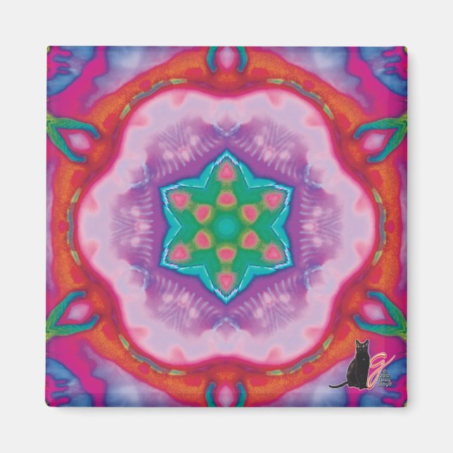Rosette Kaleidoscope Magnet (Framsidan)