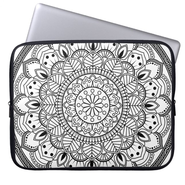 Rosette mandala ornament tapet laptop fodral (Framsidan)