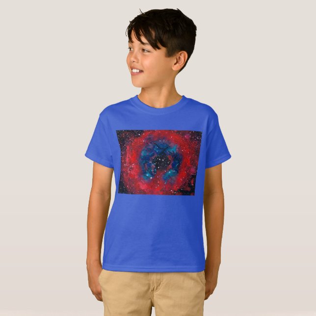 Rosette Nebula, barnens märklösa t-shirt (Hel framsida)