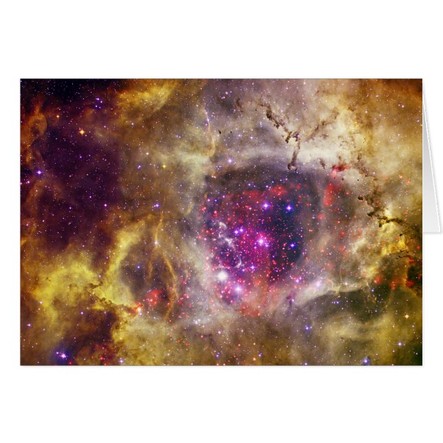 Rosette Nebula Caldwell Hälsningskort (Framsidan Horizontal)