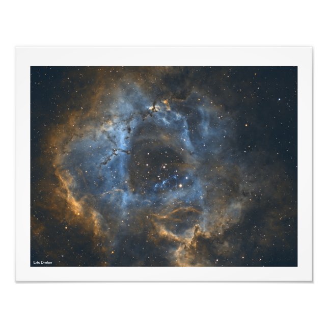Rosette Nebula med Gräns av Eric Dreher Fototryck (Framsidan)