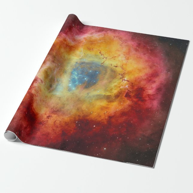 Rosette Nebula Presentpapper (Utrullad)