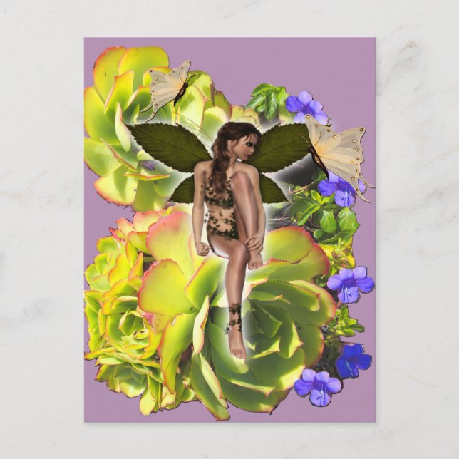 Rosette Succulent-besökare Vykort (Framsida)