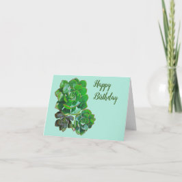 Rosette Succulents Greeting Card Kort