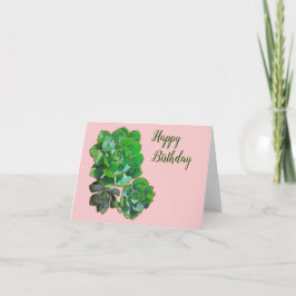 Rosette Succulents Greeting Card Kort