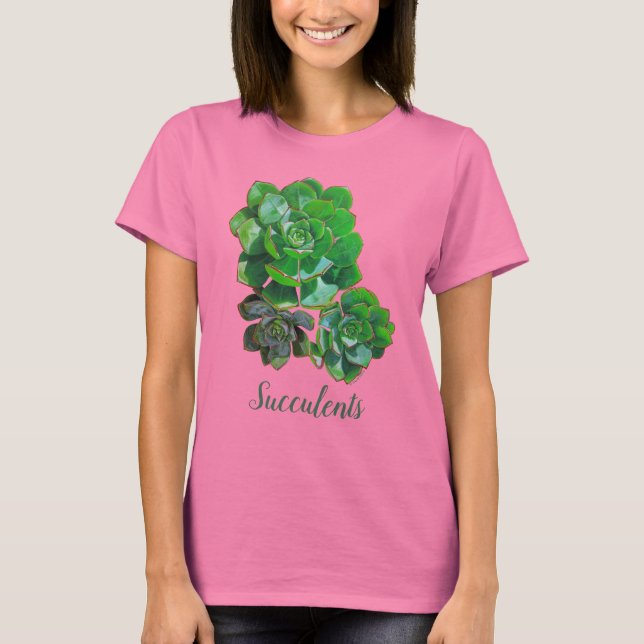Rosette Succulents Women's Toppar T Shirt (Framsida)