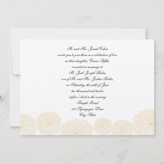 Rosettes lagar mat med grädde hebréisk judisk inbjudningar (Framsida)