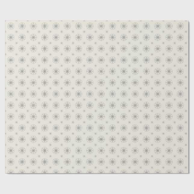 Rosettgitter Klassiskt Graverat Linjemönster Presentpapper (Platt)