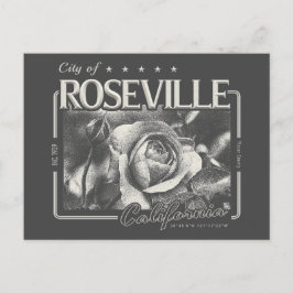 ROSEVILLE CALIFORNIA VINTAGE - ROSEVILLE STAD VYKORT