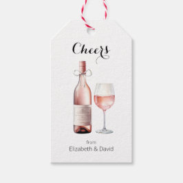 Rosévinälskare Skål till dig Presentetikett