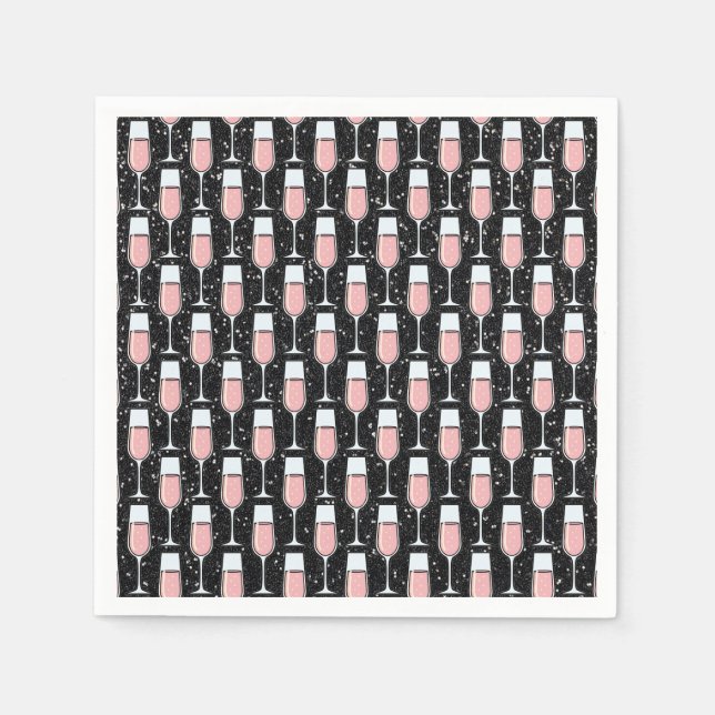 Rosévinmönster Pappersservett (Framsidan)