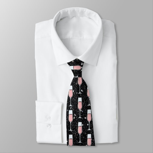 Rosévinsmönster Slips (Bunden)