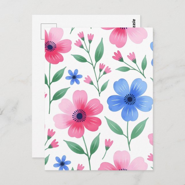 Rosewater Bloom Delight Vykort (Fram/baksida)