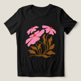 Rosewood Bloom Dam Abstract Floral T-Shirt