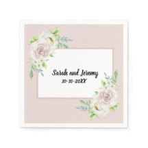 Rosewood Mjuk Mauve Blommig Vattenfärg Ros Bröllop