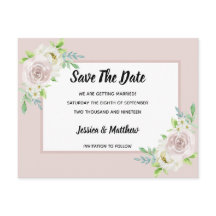 Rosewood Mjuk Mauve Blommig Vattenfärg Ros Bröllop