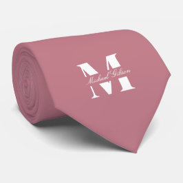 Rosewood Pink | Custom Monogram Wedding Groomsmen Slips