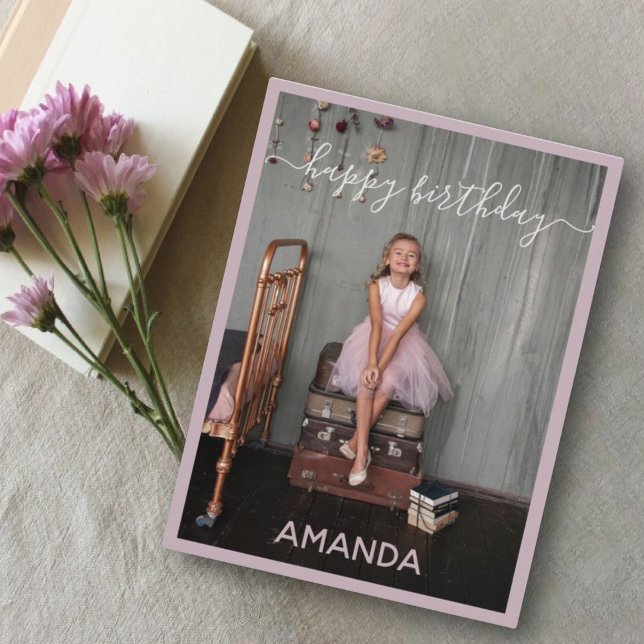 Rosewood rosa grattis på födelsedagen eget namn oc vykort (Skapare uppladdad)