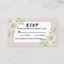 Rosewood Soft Mauve Blommigt Watercolor Ro Bröllop Placeringskort