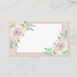 Rosewood Soft Mauve Blommigt Watercolor Ro Bröllop Placeringskort
