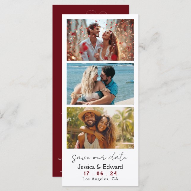 Rosewood sparar datumet för fotobooth Qr-koden (Fram/baksida)