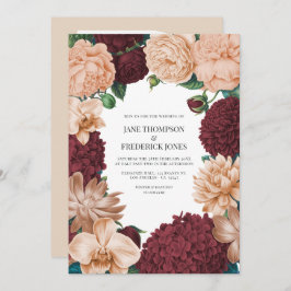 Rosewood, Terracotta Blush & Apricot Silk Wedding Inbjudningar