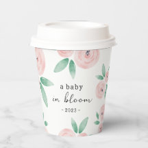 Rosey Baby i Bloom Baby Shower Inbjudan