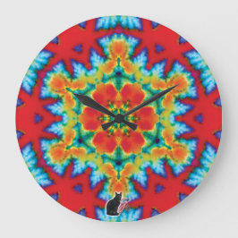 Rosey Kaleidoscope Stor Klocka