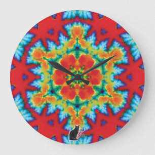 Rosey Kaleidoscope Stor Klocka