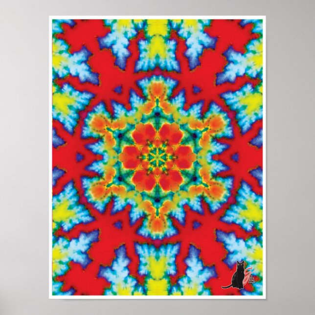 Rosey Kinetic Collage Kaleidoscope Poster (Framsidan)